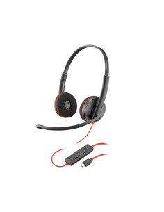 Poly Blackwire 3220 Stereo USB-C Headset +USB-C/A Adapter...
