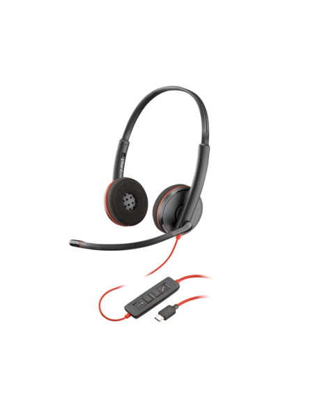 Poly Blackwire 3220 Stereo USB-C Headset +USB-C/A Adapter (Bulk) "8X228A6"