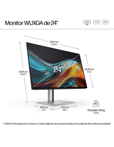 HP MONITOR Series 7 Pro 24" WUXGA -724pn "8X534E9"