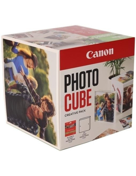 Hartie foto CANON PP-201 13x13CM PHOTO CUBE WH/BL