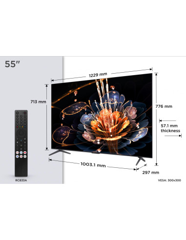 Televizoare TCL Mini LED TV 4K 55''(139 cm) TCL...