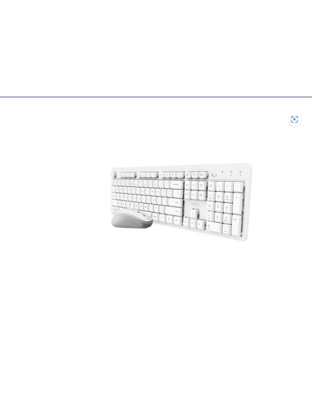 Kit mouse tastatura TRUST Kit Trust Ody II wireless, alb