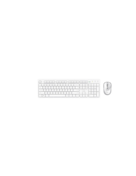Kit mouse tastatura TRUST Kit Trust Ody II wireless, alb