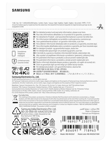 SAMSUNG T9 microSD memory card 256GB up to...