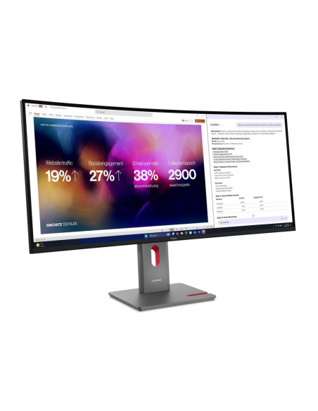 Lenovo Monitor ThinkVision P40WD-40 40" IPS 5K WUHD AG Curved 4ms 1000:1 120Hz Dock Daisy Speakers Tilt Swivel Lift 1mTB "64B4XA