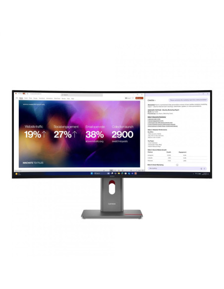 Lenovo Monitor ThinkVision P40WD-40 40" IPS 5K WUHD AG Curved 4ms 1000:1 120Hz Dock Daisy Speakers Tilt Swivel Lift 1mTB "64B4XA