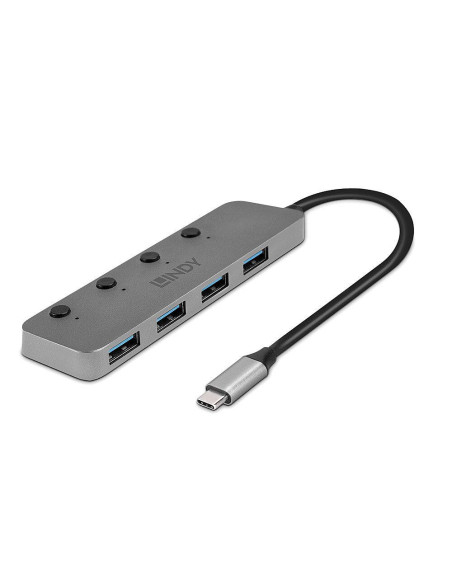 Hub Lindy 4 Port USB 3.2 buton On/Off "LY-43383"