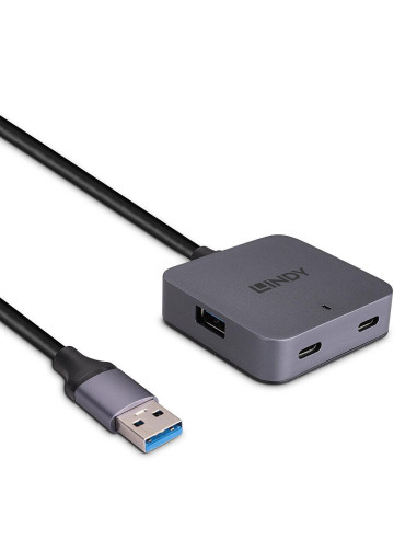 Hub Lindy 4 Port USB 3.0 5m "LY-43388"