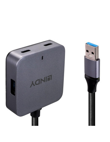Hub Lindy 4 Port USB 3.0 5m "LY-43388"