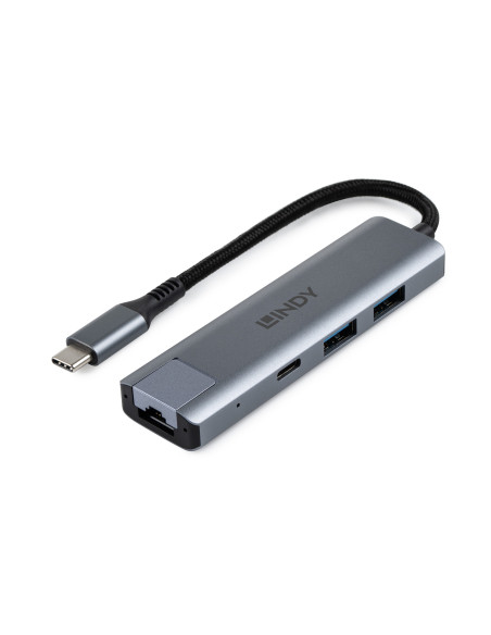 DOCKING Station Lindy USB3.2 Gigabit Ethernet, gri "LY-43422"