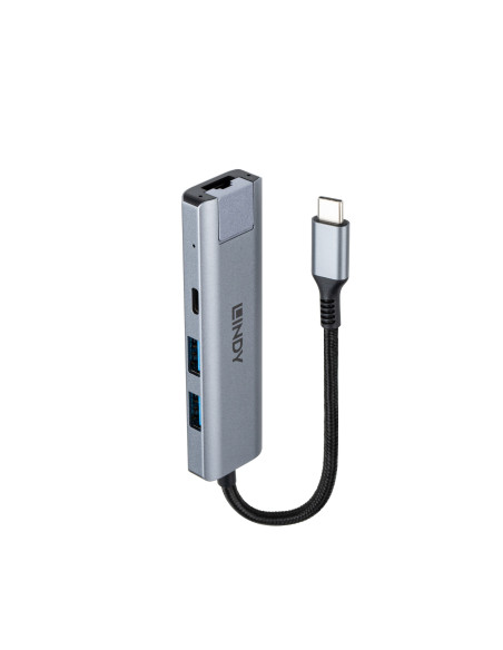 DOCKING Station Lindy USB3.2 Gigabit Ethernet, gri "LY-43422"