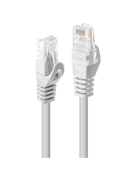 PATCH CORD Lindy - UTP 2m Cat.6 U/UTP, White "LY-48203"
