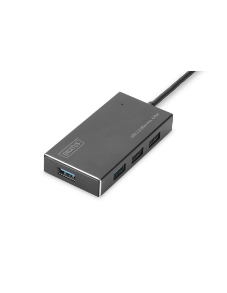 DIGITUS DA-70240-1 DIGITUS Hub 4-port USB 3.0 SuperSpeed, Power Supply, HQ aluminum "DA-70240-1"