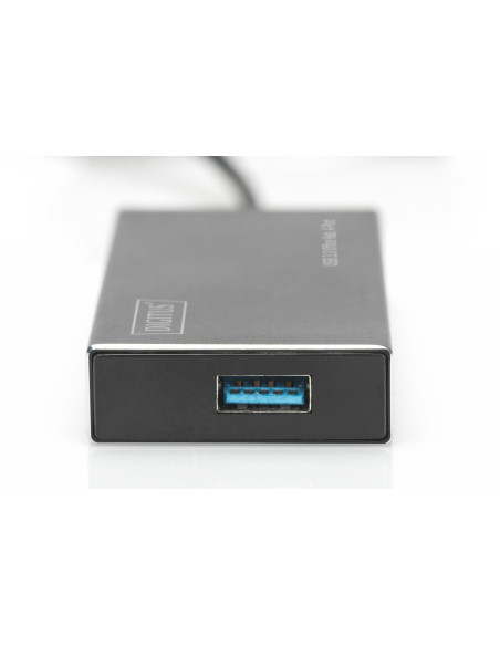 DIGITUS DA-70240-1 DIGITUS Hub 4-port USB 3.0 SuperSpeed, Power Supply, HQ aluminum "DA-70240-1"