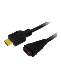 CABLU video LOGILINK, adaptor HDMI (T) la HDMI (M), 2m,...