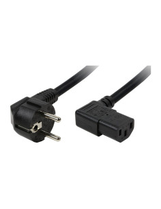 Cablu alimentare, Schuko-C13, black, 2,00m, conector 90...
