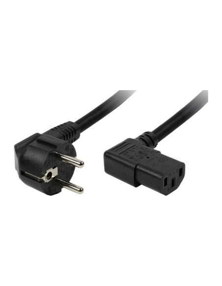 Cablu alimentare, Schuko-C13, black, 2,00m, conector 90 grade, LogiLink "CP103"