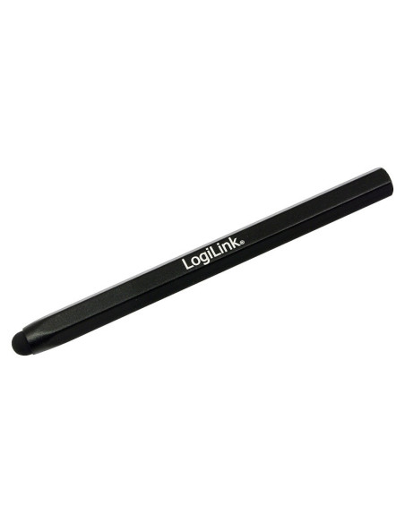 TOUCH PEN LOGILINK, pt. tablete si smartphone, varf din cauciuc, forma hexagonala, aluminiu, negru, "AA0010"