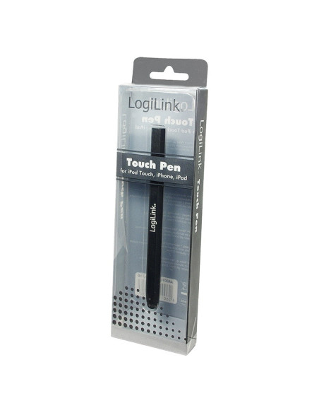 TOUCH PEN LOGILINK, pt. tablete si smartphone, varf din cauciuc, forma hexagonala, aluminiu, negru, "AA0010"