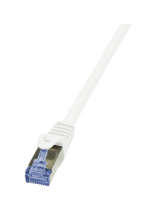 PATCH CORD S/FTP LOGILINK Cat6a, LSZH, cupru, 0.5 m, alb,...