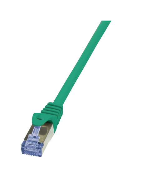 PATCH CORD S/FTP LOGILINK Cat6a, LSZH, cupru, 0.5 m, verde, AWG26, dublu ecranat "CQ3025S"