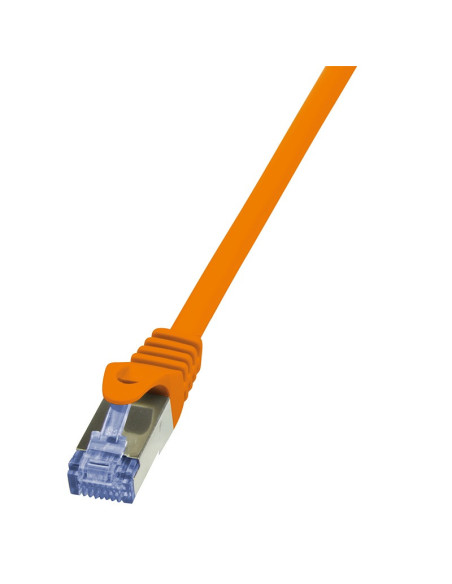 PATCH CORD S/FTP LOGILINK Cat6a, LSZH, cupru, 1 m, portocaliu, AWG26, dublu ecranat "CQ3038S"
