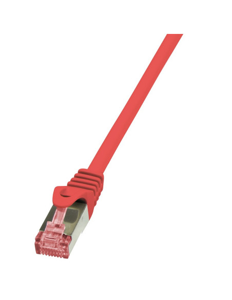 PATCH CORD S/FTP LOGILINK Cat6, LSZH, cupru, 1 m, rosu, AWG27, dublu ecranat "CQ2034S"