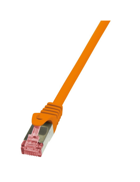 PATCH CORD S/FTP LOGILINK Cat6, LSZH, cupru, 0.25 m, portocaliu, AWG27, dublu ecranat "CQ2018S"