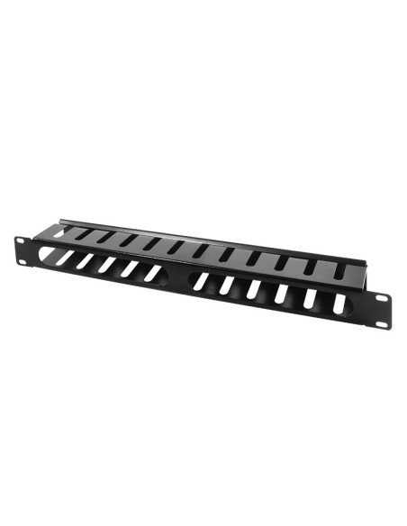 PANOU gestionare cabluri LOGILINK, tip masca orizontala perforata masca orizontala cu capac detasabil, 19 inch, 1U, negru, "ORCC