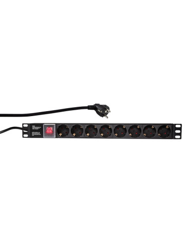 PDU LOGILINK 1U pt. rack 19 inch, 8 prize...