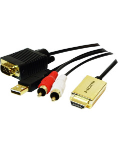 CABLU video LOGILINK, splitter HDMI (T) la VGA (T) + 2 x...