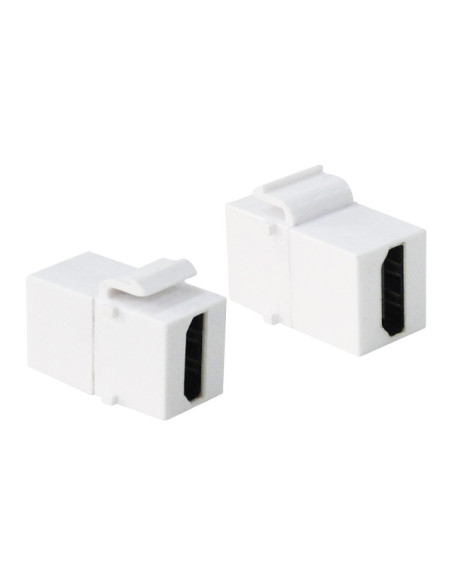 CUPLA HDMI LOGILINK Keystone, 1 x HDMI (T) la 1 x HDMI (M), placat cu aur, termoplastica, alb, "NK0014"
