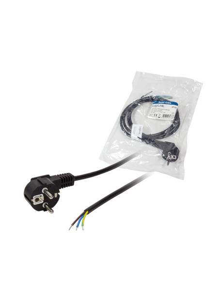 CABLU alimentare LOGILINK 1.8m, intrare Schuko, iesire fire fara conector 3 x 0.75mm2, 10A / 2500W, 1.5m, black, "CP135"
