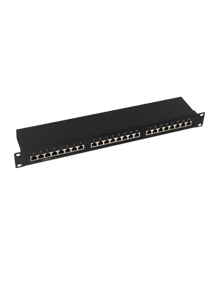 PATCH PANEL LOGILINK 24 porturi, STP, Cat6, 1U pentru rack 19", black, "NP0055"