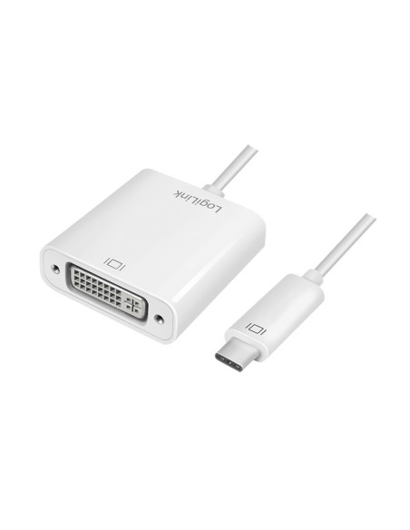 ADAPTOR video LOGILINK, adaptor USB-C (T) la DVI-I DL (M) 24+5pin, 0.15m, conectori nichelati, rezolutie maxima Full HD (1920 x