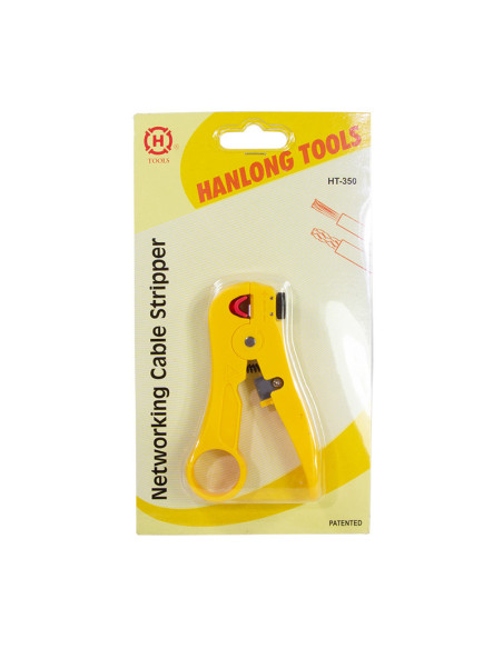 Dezizolator pentru cablu de retea UTP / STP Logilink, cu taietor, diametru ajustabil 3.5-9mm, Yellow "WZ0032"