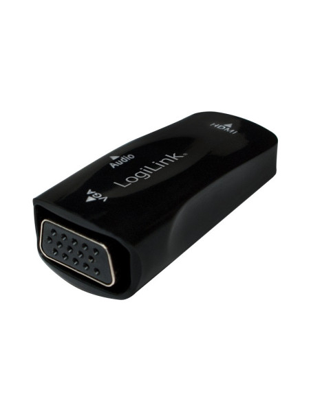ADAPTOR video LOGILINK, HDMI (M) la VGA (M), rezolutie maxima Full HD (1920 x 1080) la 30 Hz, black, "CV0108"