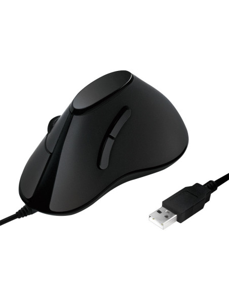MOUSE Logilink, PC sau NB, cu fir, USB, optic, 1000 dpi, butoane/scroll 5/1, ergonomic, negru, "ID0158"