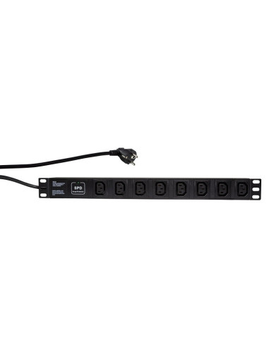 PDU LOGILINK 1U pt. rack 19 inch, 8 prize IEC,...
