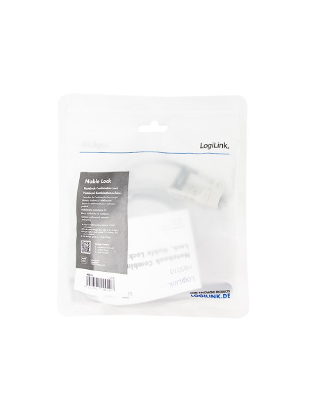 CABLU securitate LOGILINK pt. notebook, slot Wedge (Noble Lock), cifru cu patru discuri, cablu otel, "NBS010"