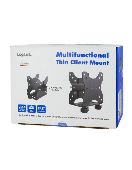 SUPORT de perete/birou LOGILINK pt. Intel NUC, Mac mini, fix, Compatibil VESA max. 100 x 100 mm, "BP0066"