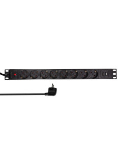 PDU LOGILINK 1U pt. rack 19 inch, 8 prize Schuko, intrare...