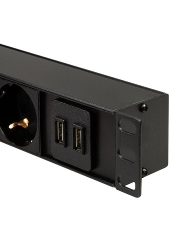 PDU LOGILINK 1U pt. rack 19 inch, 8 prize...