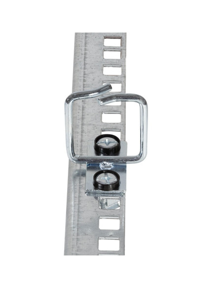ORGANIZATOR cabluri LOGILINK, pentru montare sine laterale 19", 2 inele din otel 40x40mm, silver, "OR0001"