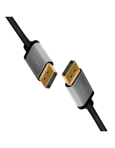 CABLU video LOGILINK, DisplayPort (T) la DisplayPort (T) 1.2, 3m, conectori auriti, rezolutie maxima 4K (3840 x 2160) la 60 Hz,
