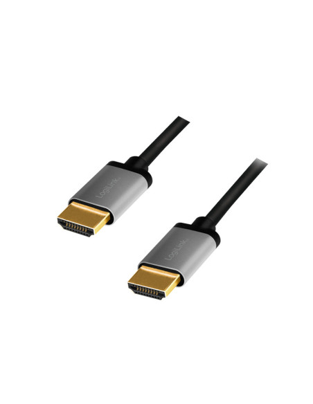 CABLU video Logilink, HDMI (T) la HDMI(T), rezolutie maxima 4K UHD (3840 x 2160) la 60 Hz, conectori auriti, 5m, negru, "CH0013"