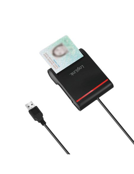 CITITOR DE CARDURI LOGILINK, pentru smart ID, USB 2.0, 0.9m, negru, "CR0047"