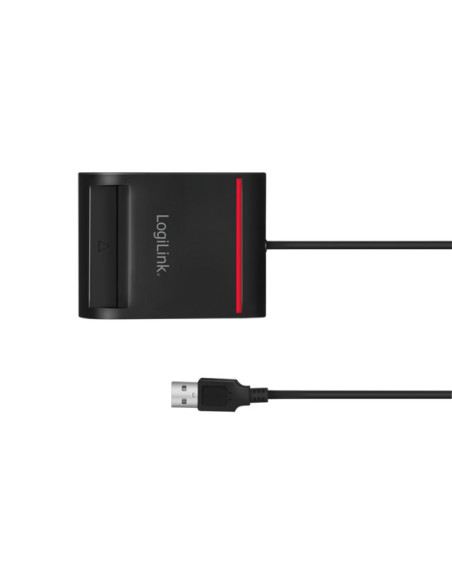 CITITOR DE CARDURI LOGILINK, pentru smart ID, USB 2.0, 0.9m, negru, "CR0047"