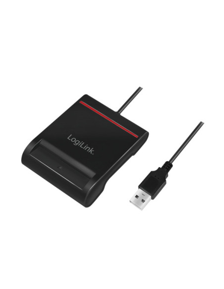 CITITOR DE CARDURI LOGILINK, pentru smart ID, USB 2.0, 0.9m, negru, "CR0047"
