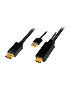 CABLU video LOGILINK, HDMI (T) 1.4 + USB (T) la...